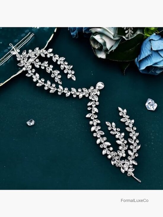Elegant Rhinestone Headband with Pearl Accents, Wrap Style with Clips main image 5